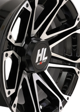 Load image into Gallery viewer, High Lifter Products Wheel - HL3 - Front/Rear - Gloss Black w/Machined - 14x7 - 4/156 - 4+3 (+5 mm) 14HL03-1156 - Back View