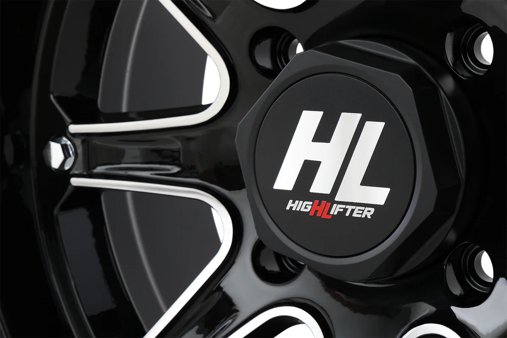 High Lifter Products Wheel - HL4 - Front/Rear - Gloss Black w/Machined - 14x7 - 4/110 - 4+3 (+10 mm) 14HL04-1110 - Back View
