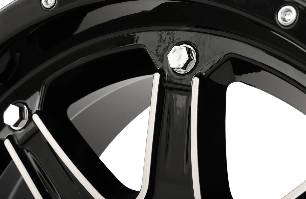 High Lifter Products Wheel - HL4 - Front/Rear - Gloss Black w/Machined - 14x7 - 4/156 - 4+3 (+5 mm) 14HL04-1156 - Side View