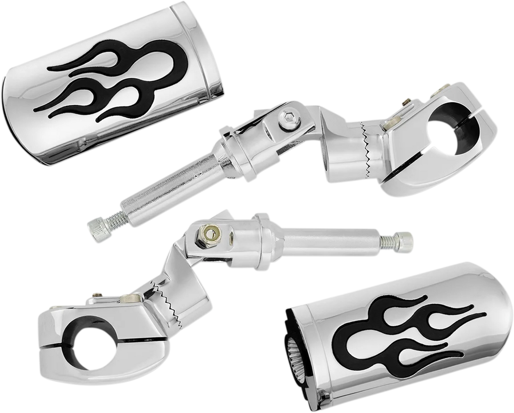 Highway Pegs - Flame - GL1800 Show Chrome - Main Product View