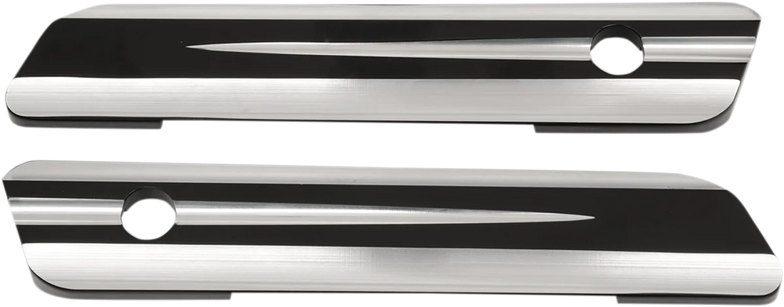 Hinge Covers - Chrome - FL '14-'24 DragSpecialties S77-0149C - Side View