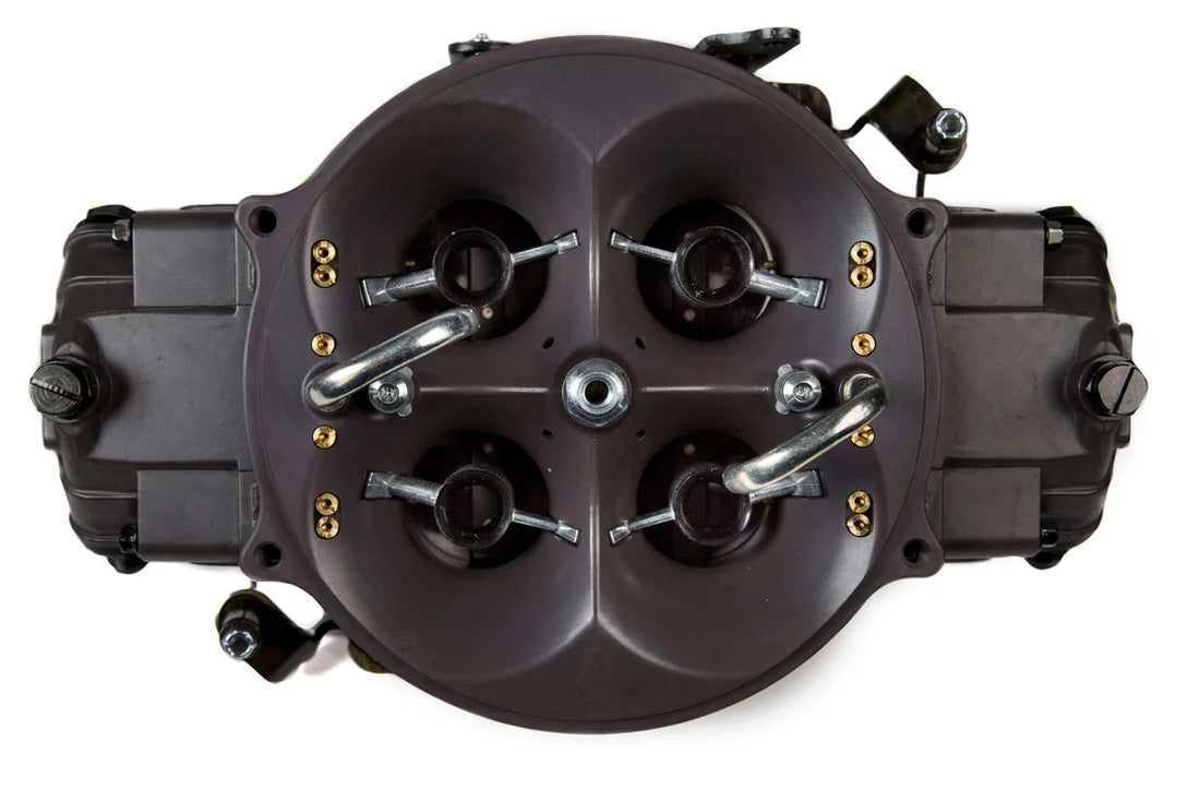 Holley 1050 CFM - 4500 - Mechanical Secondaries - Hard Core Gray - Gasoline 0-80903HBM - Top View