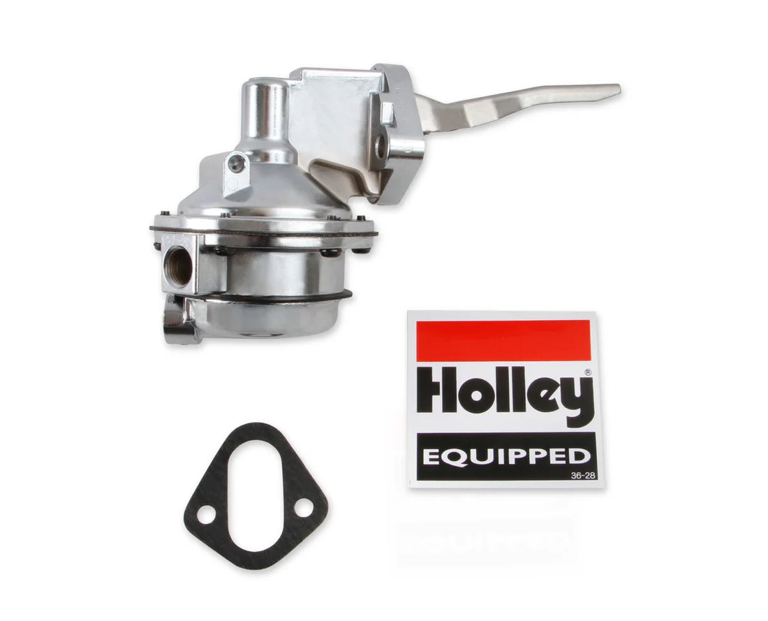 Holley 130+ GPH Mechanical Fuel Pump - Side View