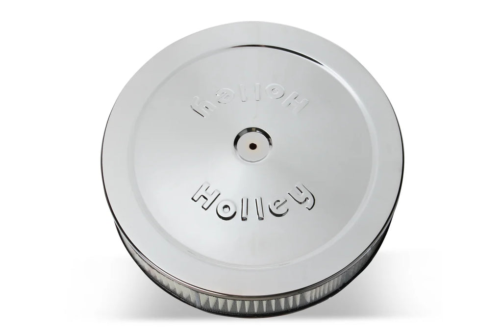 Holley 14" Chrome Round Air Cleaner 120-102 - Side View