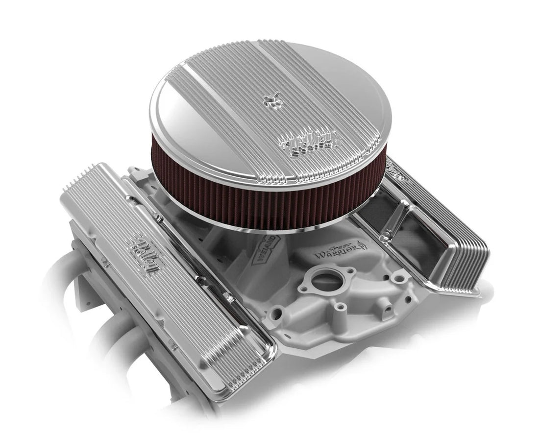 Holley 14" Round Finned Air Cleaner 120-151 - Side View