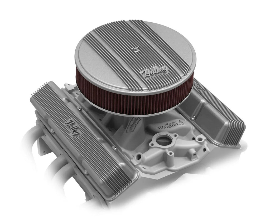 Holley 14" Round Finned Air Cleaner 120-160 - Side View