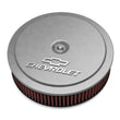 Load image into Gallery viewer, Holley 14" x 3" Air Cleaner Kit w/ Premium Filter - GM "Bowtie" and "Chevrolet" Logo 120-218 - Main Product View