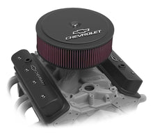Load image into Gallery viewer, Holley 14" x 4" Air Cleaner Kit w/ Premium Filter - GM "Bowtie" and "Chevrolet" Logo 120-221 - Side View