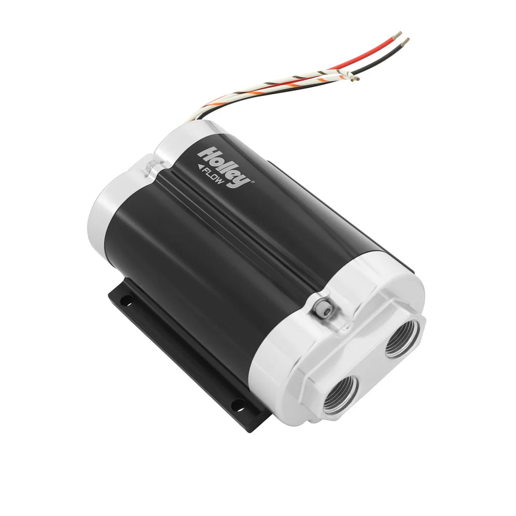 Holley 200 GPH Dominator In-Line Billet Fuel Pump (Dual Inlet) - Back View