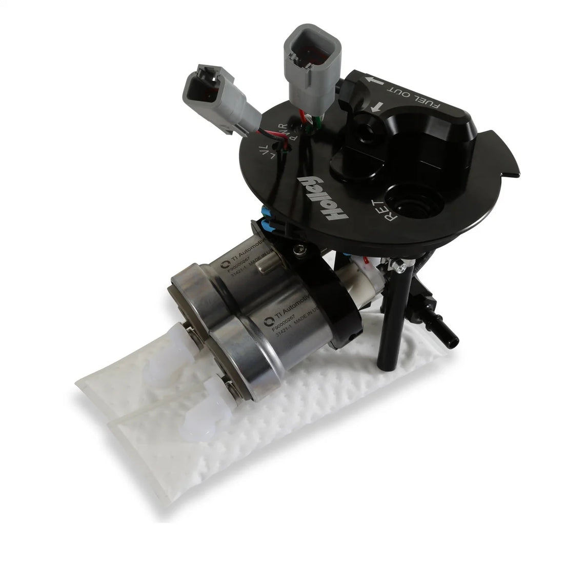 Holley 2010-2015 Camaro Dual 450 LPH Pump Module 12-351 - Side View
