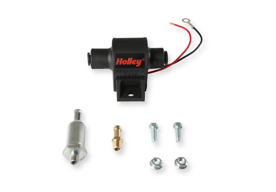 Holley 25 GPH HOLLEY MIGHTY MITE ELECTRIC FUEL PUMP, 1.5-2.5 PSI 12-425 - Side View