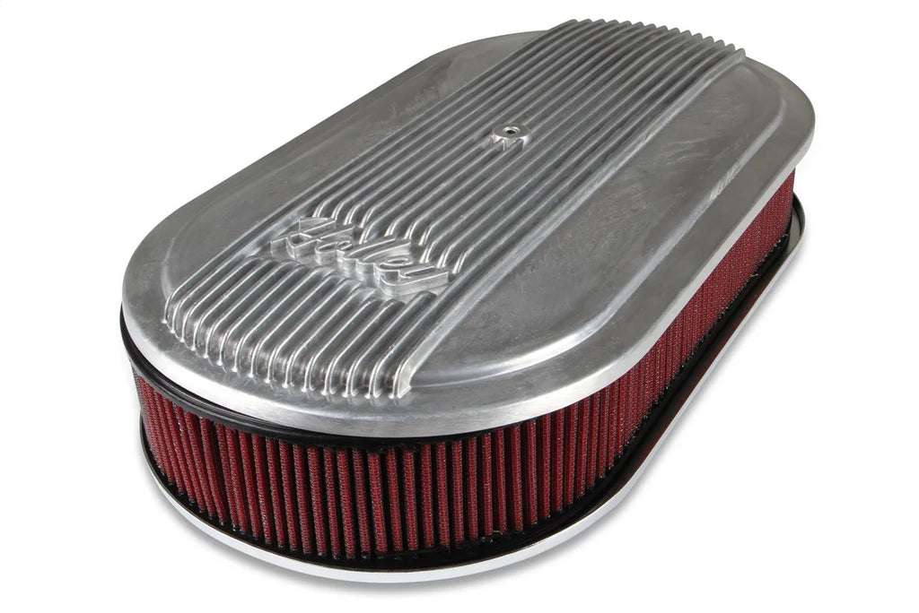 Holley 2.5 x 17 x 9 Inch Red Cotton Gauze Filter Element - Single 4-bbl Baseplate 120-400 - Installation View