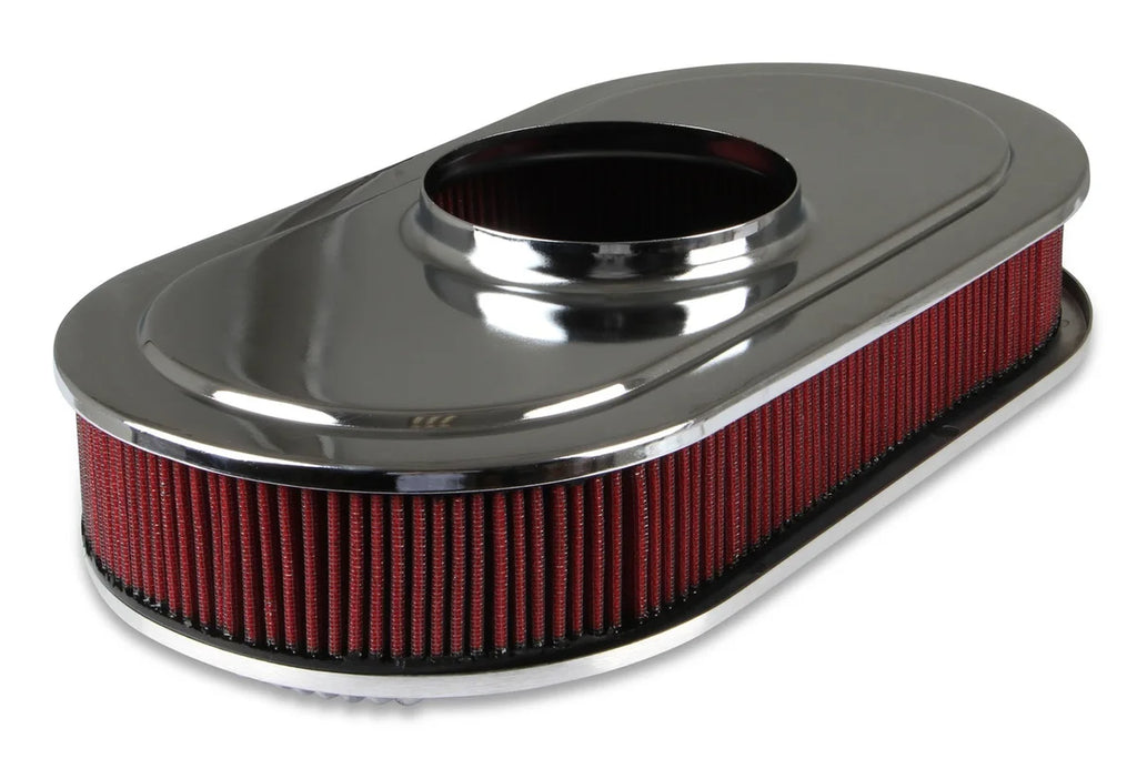 Holley 2.5 x 17 x 9 Inch Red Cotton Gauze Filter Element - Single 4-bbl Baseplate 120-400 - Additional View 5