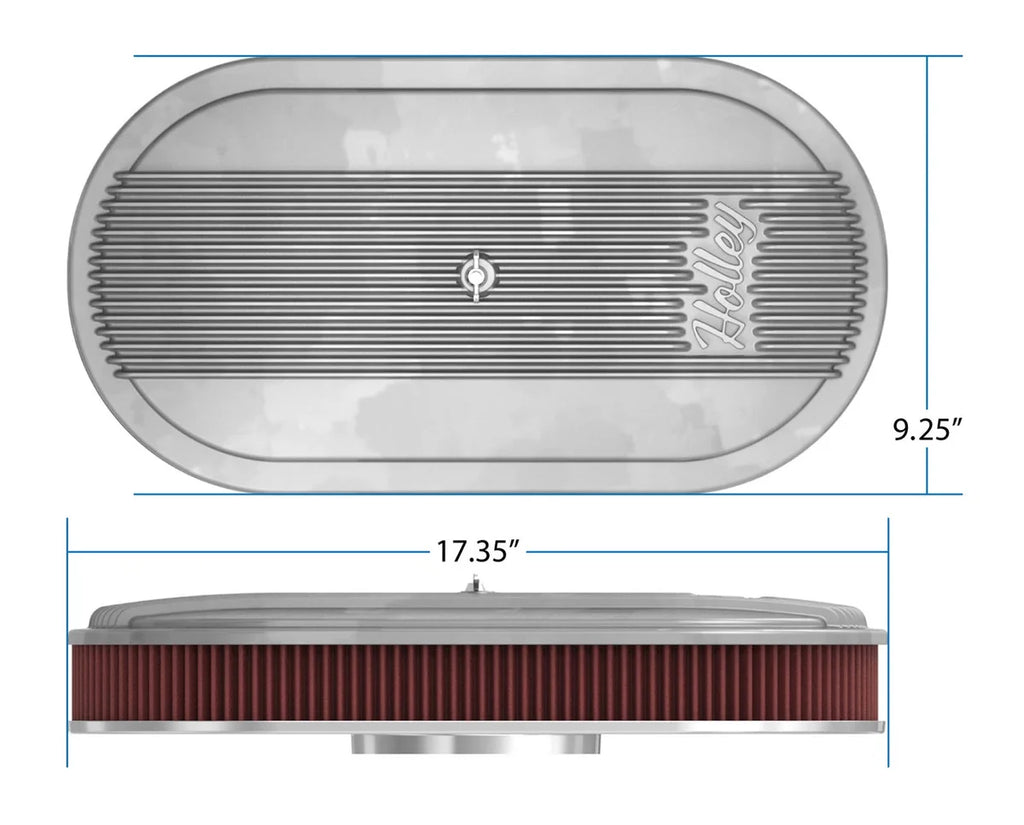 Holley 2.5 x 17 x 9 Inch Red Cotton Gauze Filter Element - Single 4-bbl Baseplate 120-400 - Additional View 10