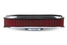Load image into Gallery viewer, Holley 2.5 x 17 x 9 Inch Red Cotton Gauze Filter Element - Single 4-bbl Baseplate 120-401 - Side View