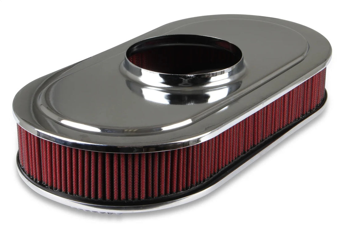 Holley 2.5 x 17 x 9 Inch Red Cotton Gauze Filter Element - Single 4-bbl Baseplate 120-401 - Additional View 5