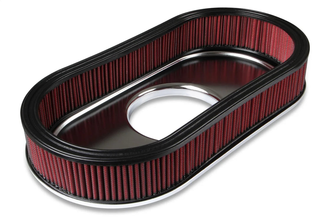 Holley 2.5 x 17 x 9 Inch Red Cotton Gauze Filter Element - Single 4-bbl Baseplate 120-401 - Additional View 7