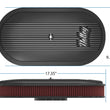 Load image into Gallery viewer, Holley 2.5 x 17 x 9 Inch Red Cotton Gauze Filter Element - Single 4-bbl Baseplate 120-402 - Back View