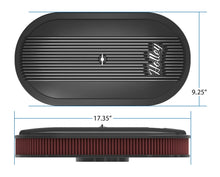 Load image into Gallery viewer, Holley 2.5 x 17 x 9 Inch Red Cotton Gauze Filter Element - Single 4-bbl Baseplate 120-402 - Back View