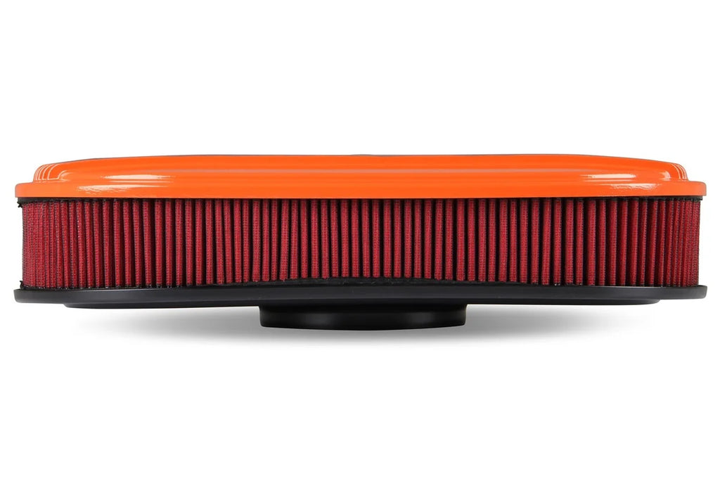 Holley 2.5 x 17 x 9 Inch Red Cotton Gauze Filter Element - Single 4-bbl Baseplate 120-403 - Side View