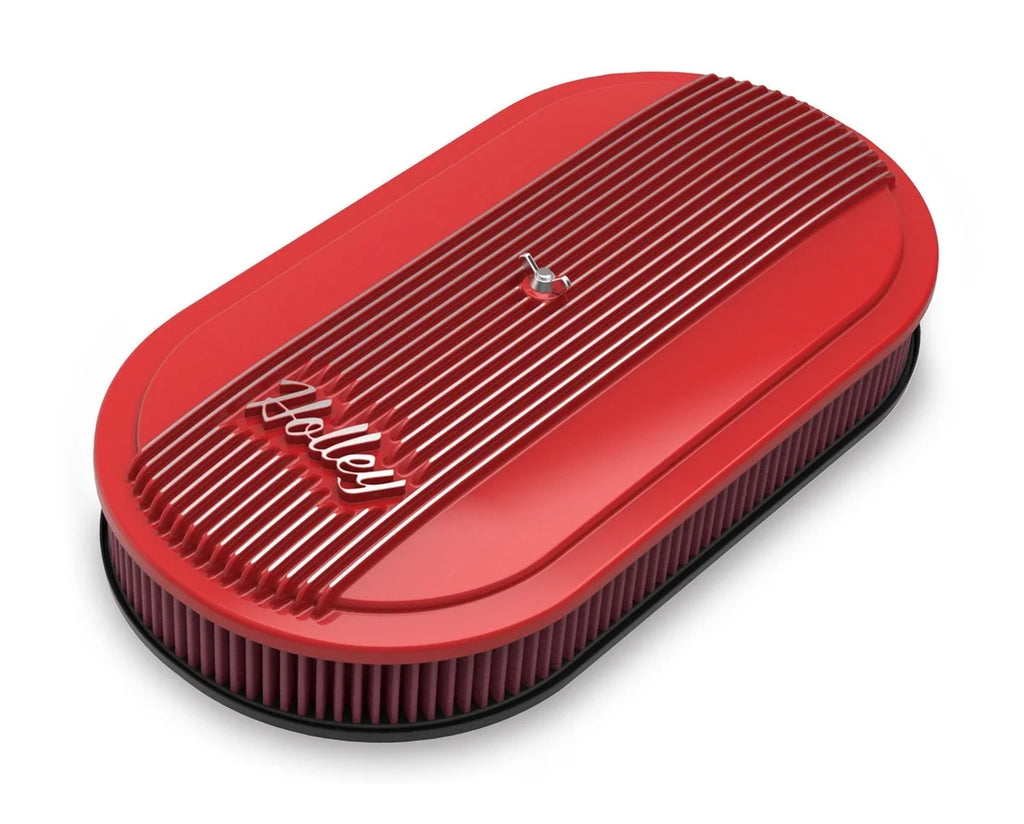 Holley 2.5 x 17 x 9 Inch Red Cotton Gauze Filter Element - Single 4-bbl Baseplate 120-404 - Main Product View