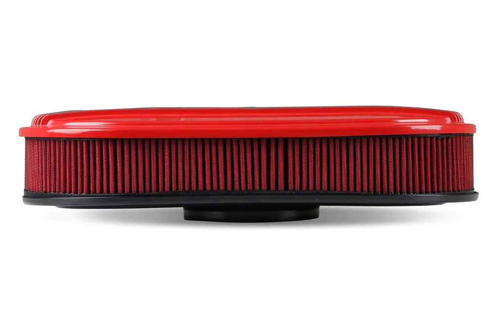Holley 2.5 x 17 x 9 Inch Red Cotton Gauze Filter Element - Single 4-bbl Baseplate 120-404 - Side View