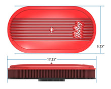 Load image into Gallery viewer, Holley 2.5 x 17 x 9 Inch Red Cotton Gauze Filter Element - Single 4-bbl Baseplate 120-404 - Additional View 14