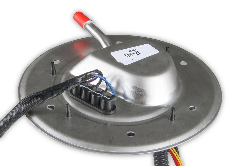 Holley 255 LPH Drop-In Fuel Module assembly for 1999-2000 Ford Mustang models 12-945 - Side View