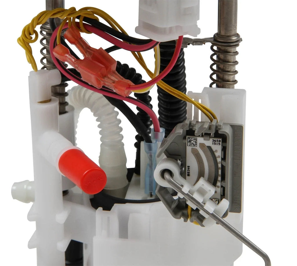 Holley 300 LPH Drop-In Fuel Module assembly for 2005 Ford Mustang models 12-948 - Back View