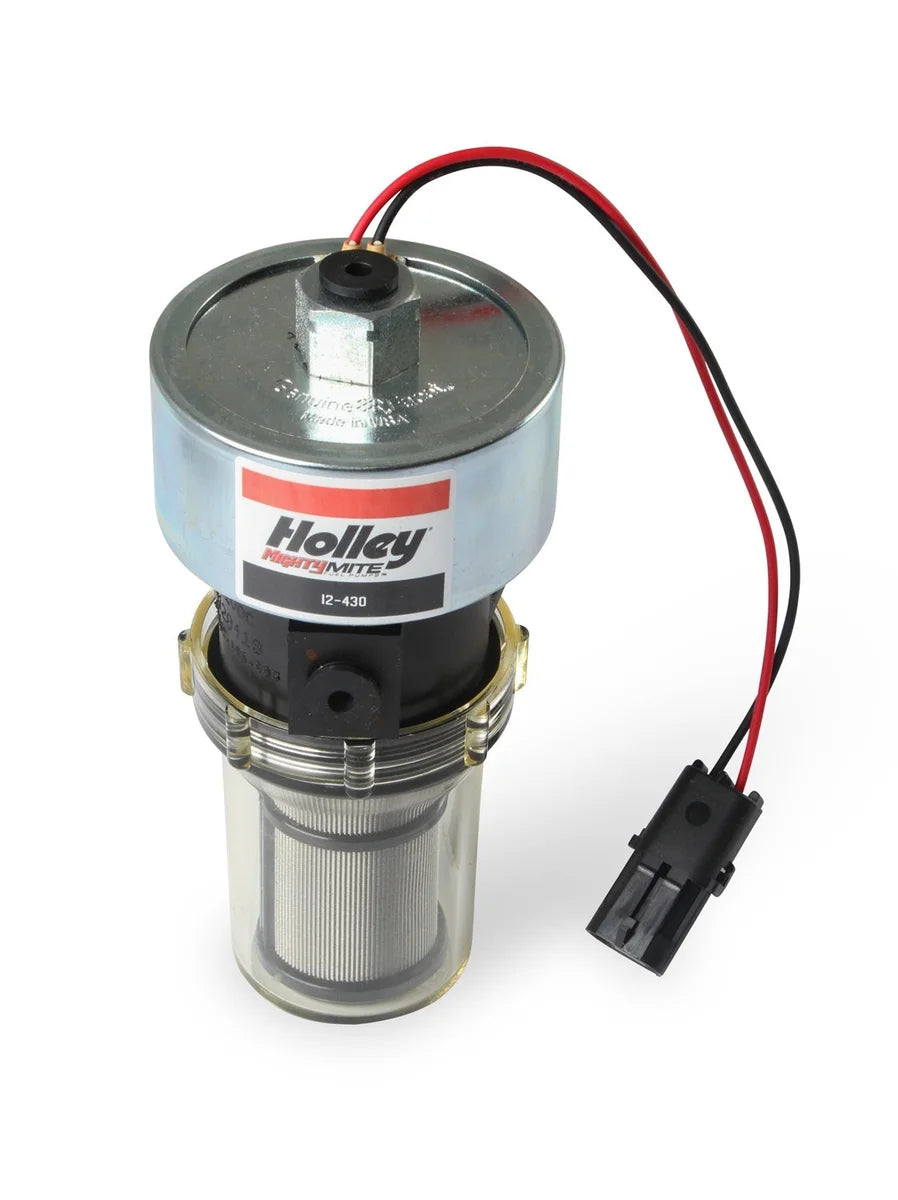 Holley 33 GPH HOLLEY MIGHTY MITE ELECTRIC FUEL PUMP, 9-11.5 PSI 12-430 - Side View