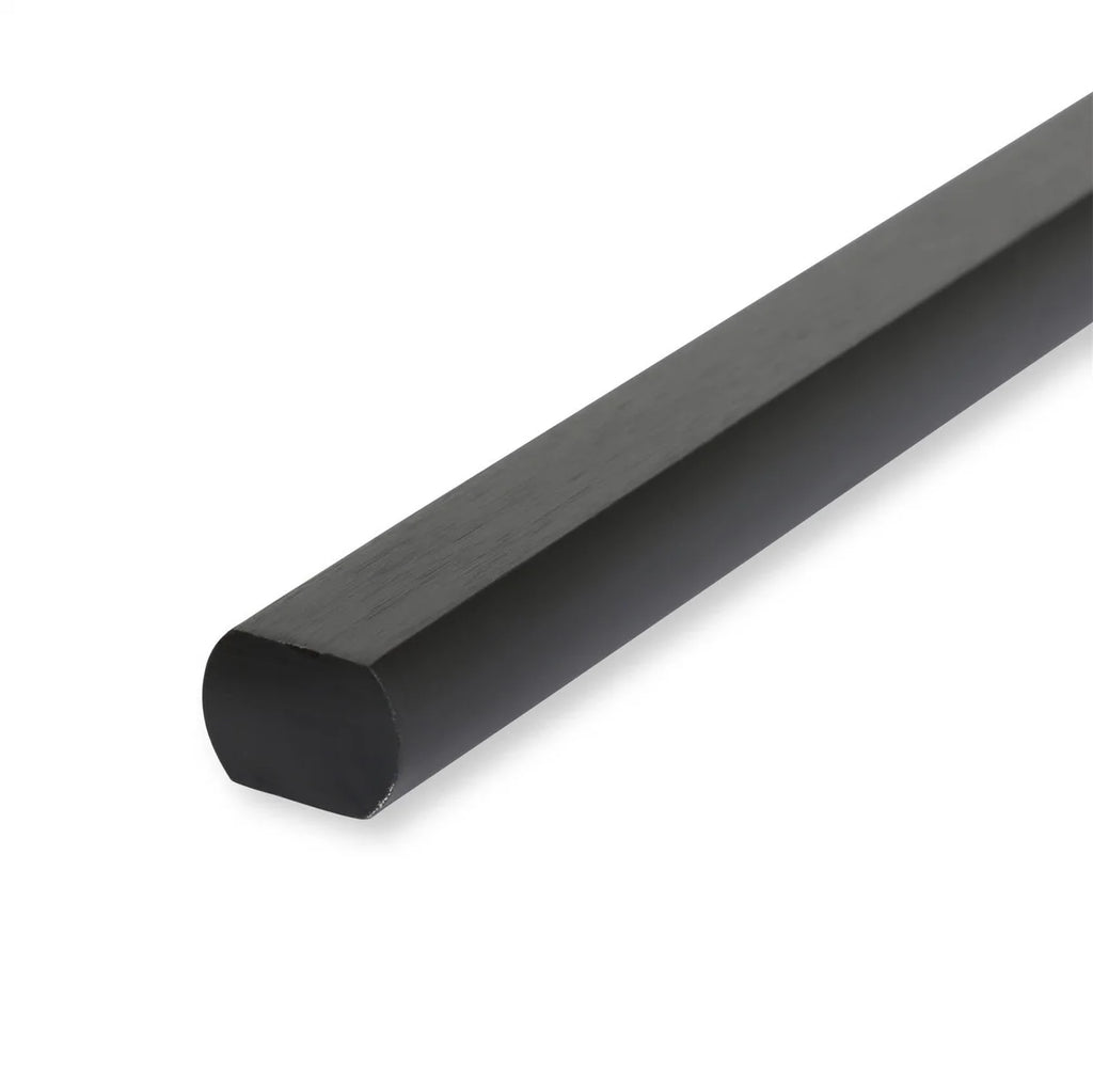 Holley 3/4-inch DD x 36-inches Long - Black Zinc Finish 320-201 - Side View