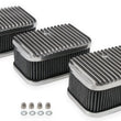 Load image into Gallery viewer, Holley 3X2 Air Cleaners - Finned with S&amp;B filters - Set of 3 120-105 - Main Product View