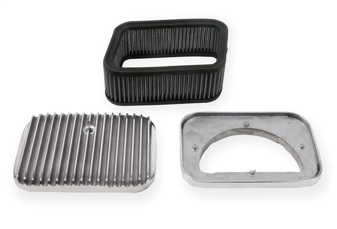 Holley 3X2 Air Cleaners - Finned with S&B filters - Set of 3 120-105 - Installation View