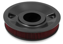 Load image into Gallery viewer, Holley 4150 Drop Base Air Cleaner Black w/3" Red Washable Gauze Filter 120-4230 - Side View