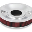 Load image into Gallery viewer, Holley 4150 Drop Base Air Cleaner Chrome w/3" Red Washable Gauze Filter 120-4130 - Side View