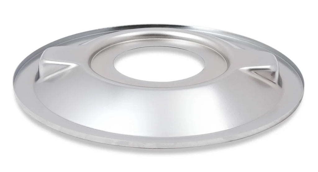Holley 4150 Drop Base Air Cleaner Chrome w/3" Red Washable Gauze Filter 120-4130 - Back View