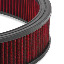 Load image into Gallery viewer, Holley 4150 Drop Base Air Cleaner Chrome w/3" Red Washable Gauze Filter 120-4130 - Installation View