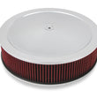 Load image into Gallery viewer, Holley 4150 Drop Base Air Cleaner Chrome w/4" Red Washable Gauze Filter 120-4140 - Main Product View
