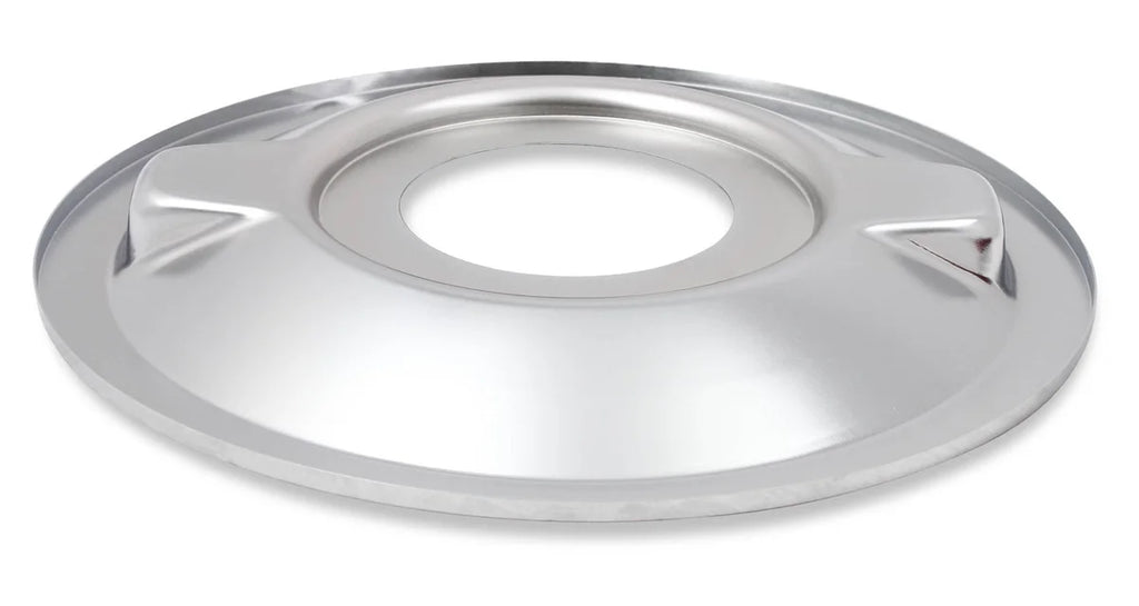 Holley 4150 Drop Base Air Cleaner Chrome w/4" Red Washable Gauze Filter 120-4140 - Back View