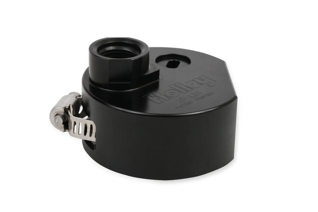 Holley 450 and 525 LPH Fuel Pump to HydraMat or Remote Fuel Pickup Adapter - Side View
