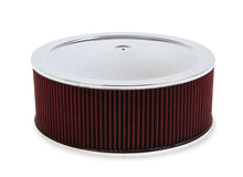 Load image into Gallery viewer, Holley 4500 Drop Base Air Cleaner Chrome w/6&quot; Red Washable Gauze Filter 120-4560 - Main Product View