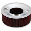 Load image into Gallery viewer, Holley 4500 Drop Base Air Cleaner Chrome w/6" Red Washable Gauze Filter 120-4560 - Side View