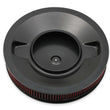 Load image into Gallery viewer, Holley 4500 drop base air cleaner black w/3" red washable gauze filter 120-4630 - Side View