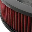 Load image into Gallery viewer, Holley 4500 drop base air cleaner black w/3" red washable gauze filter 120-4630 - Back View