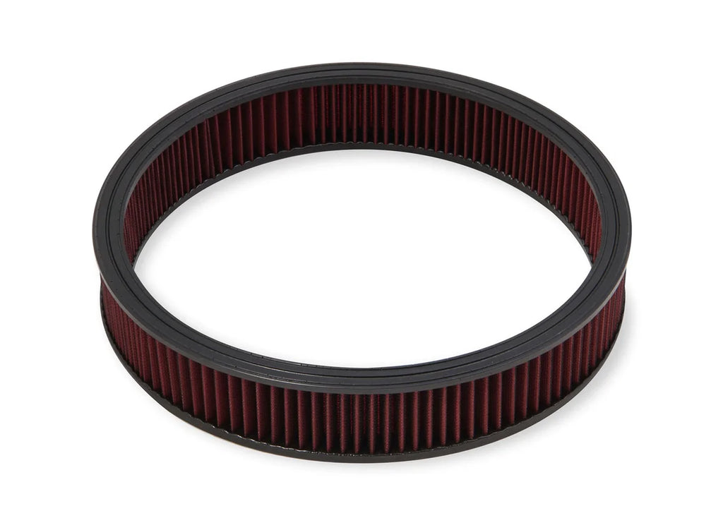 Holley 4500 drop base air cleaner chrome w/3" red washable gauze filter 120-4530 - Installation View