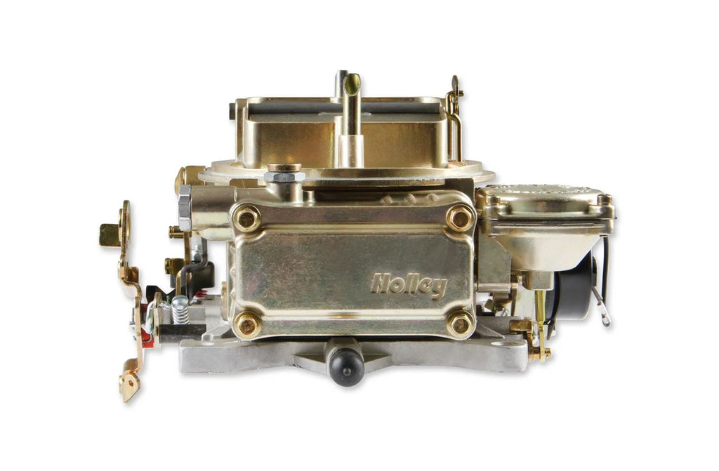 Holley 465 CFM - 4160 - Vacuum Secondaries - Gold Dichromate - Gasoline 0-1848-2 - Back View