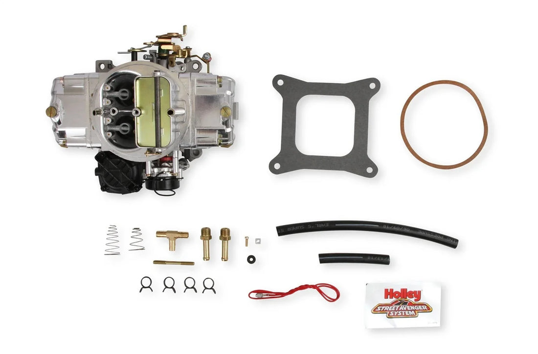 Holley 570 CFM - 4150 - Vacuum Secondaries - Shiny - Gasoline 0-80570 - Side View