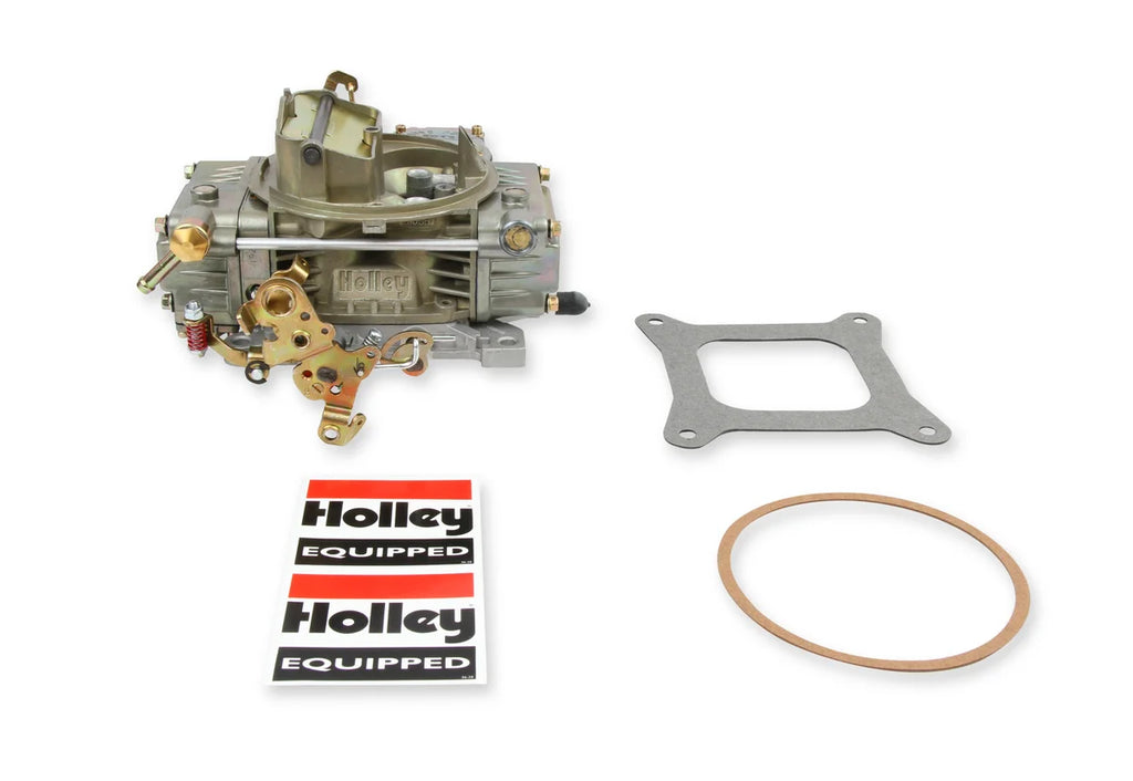 Holley 600 CFM - 4160 - Vacuum Secondaries - Gold Dichromate - Gasoline 0-1850C - Side View