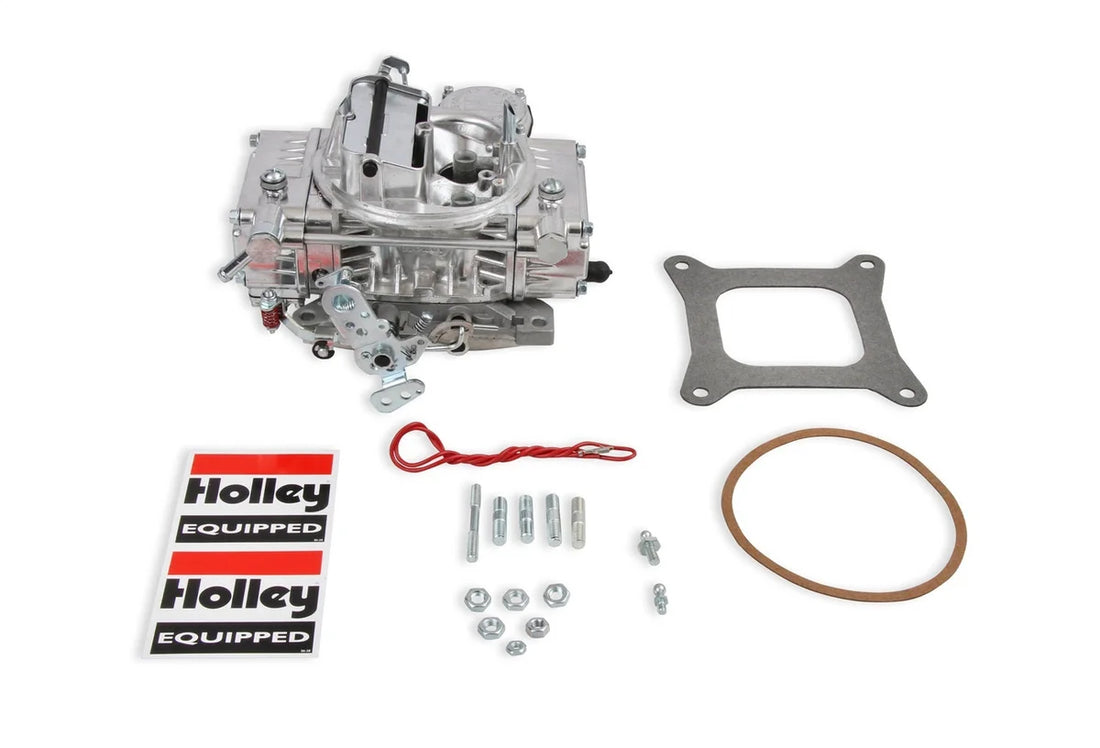 Holley 600 CFM - 4160 - Vacuum Secondaries - Shiny - Gasoline 0-80457S - Side View