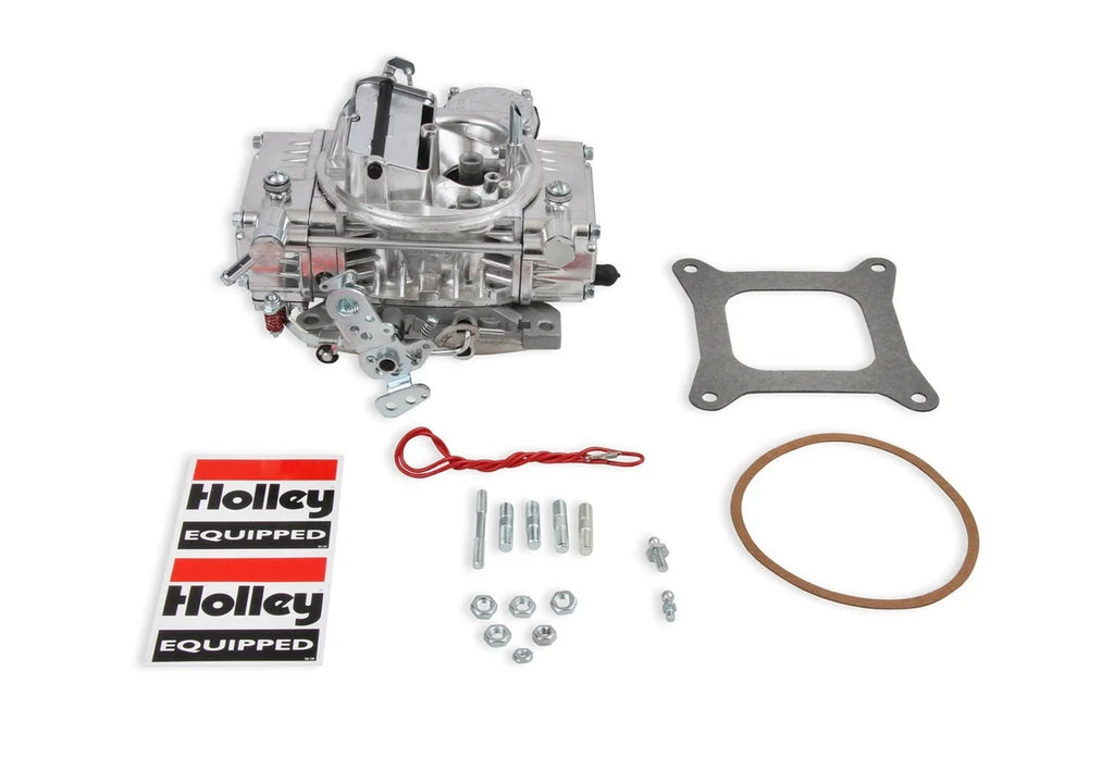 Holley 600 CFM - 4160 - Vacuum Secondaries - Shiny - Gasoline 0-80457S - Side View